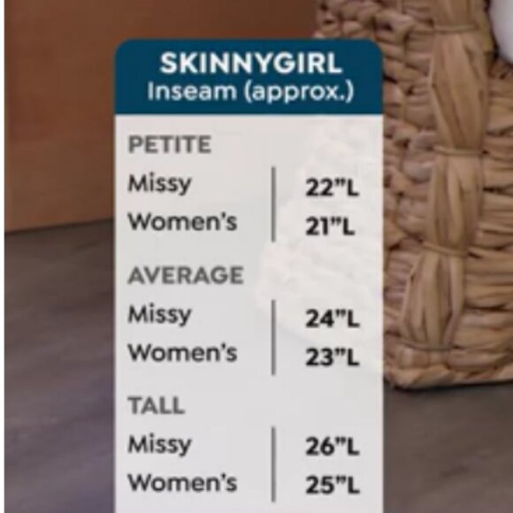 NEW! Skinnygirl Pull-On Mid-Rise Crop Skinny Jeans, Rose Quartz - TALL - Picture 13 of 15